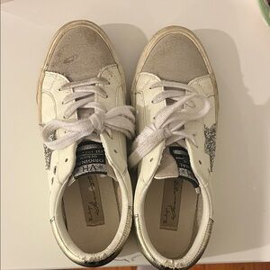 Vintage Havana White and Silver Sneakers